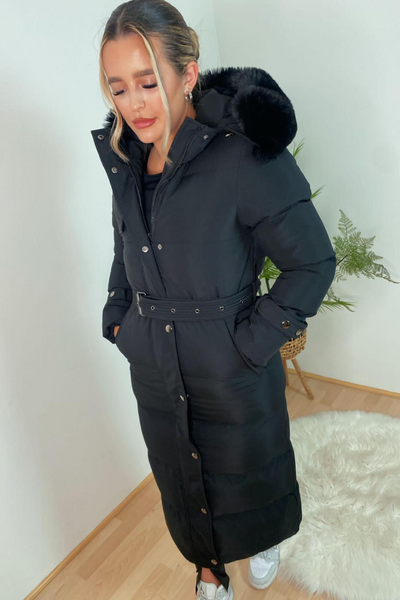 Black Everyday Longline Puffer