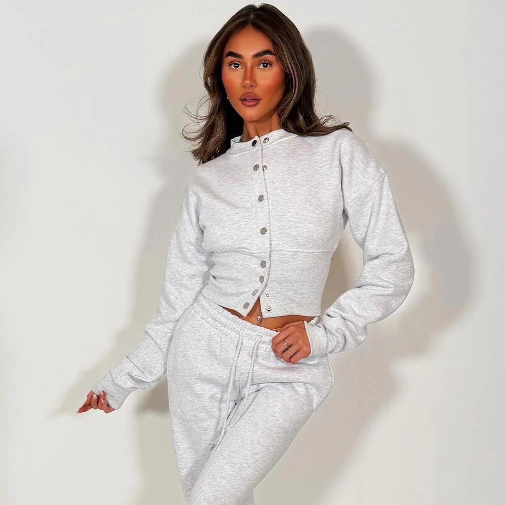 Button-Up Lounge Tracksuit