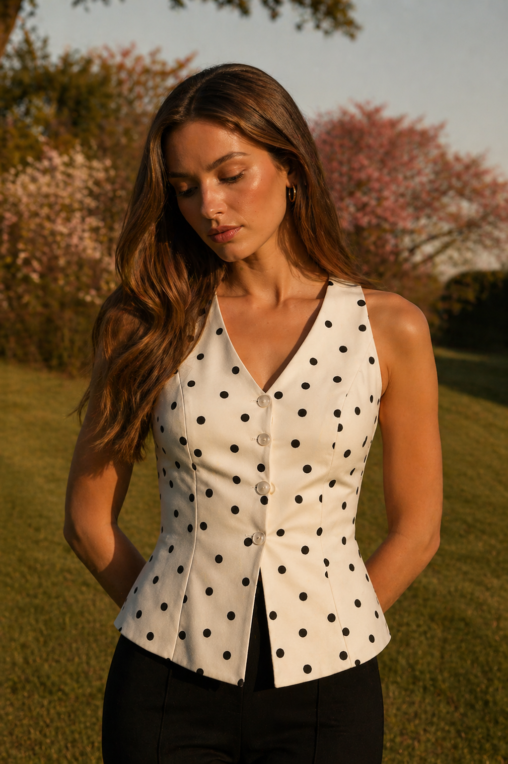 Polka Dot Tailored Waistcoat