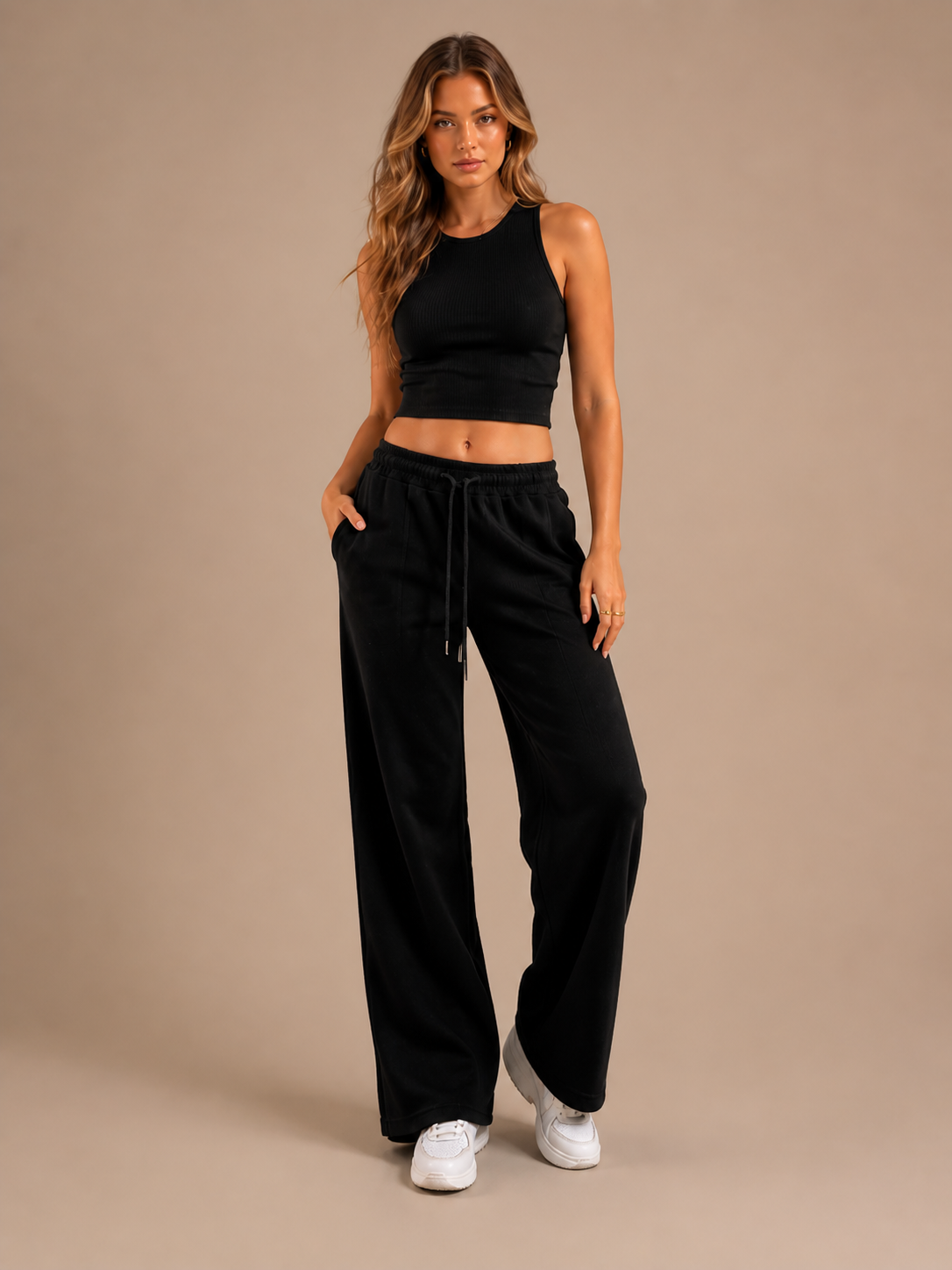 Relaxed Drawstring Lounge Pants