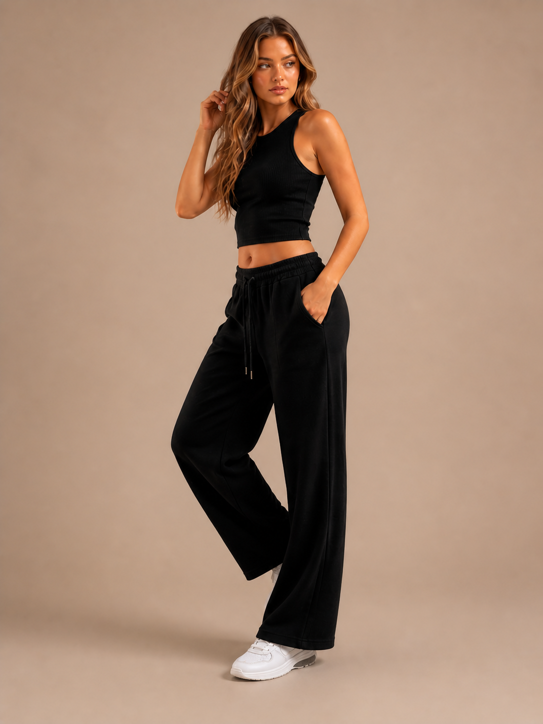 Relaxed Drawstring Lounge Pants
