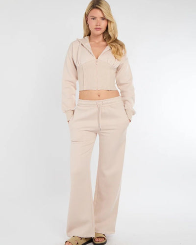 Essential Zip Hoodie & Wide-Leg Pant Set
