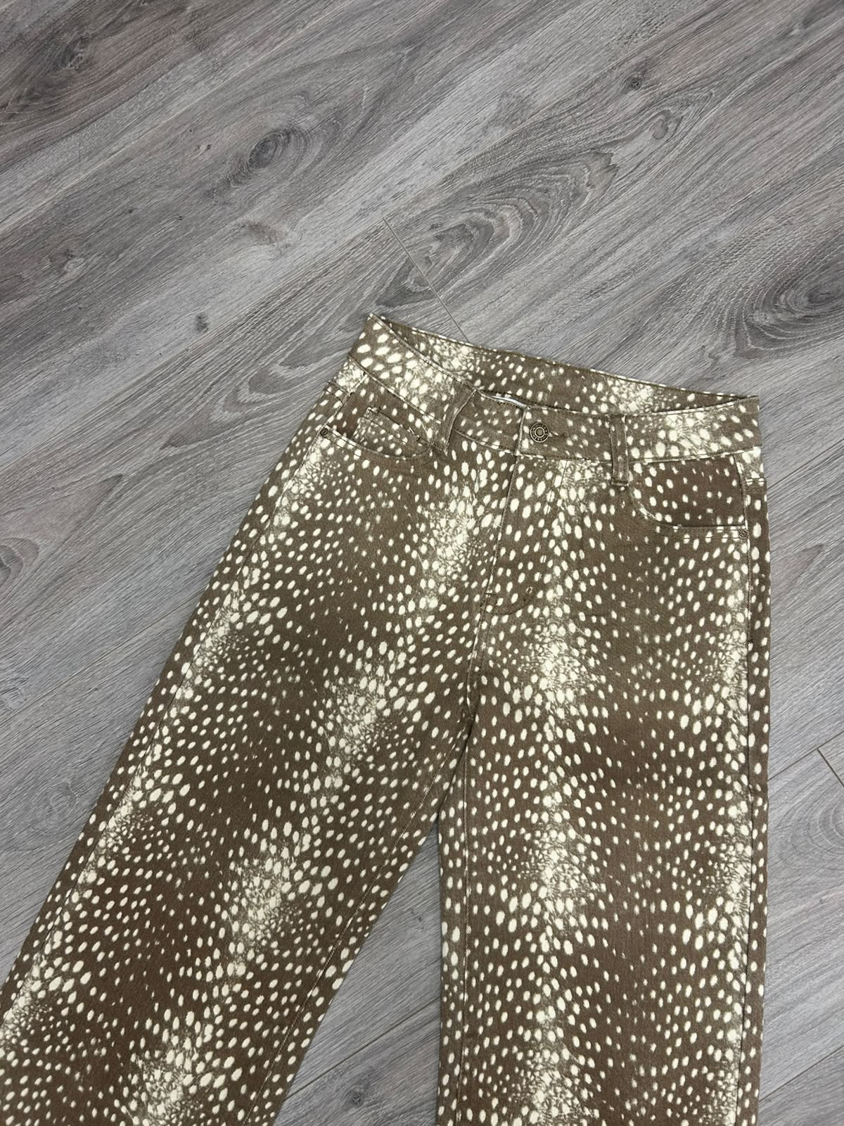 Fawn Print Wide Leg Jeans