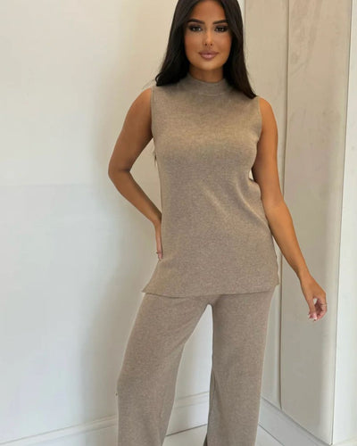 Sleeveless Knit Lounge Set