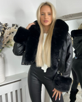 PU Fur Crop Jacket