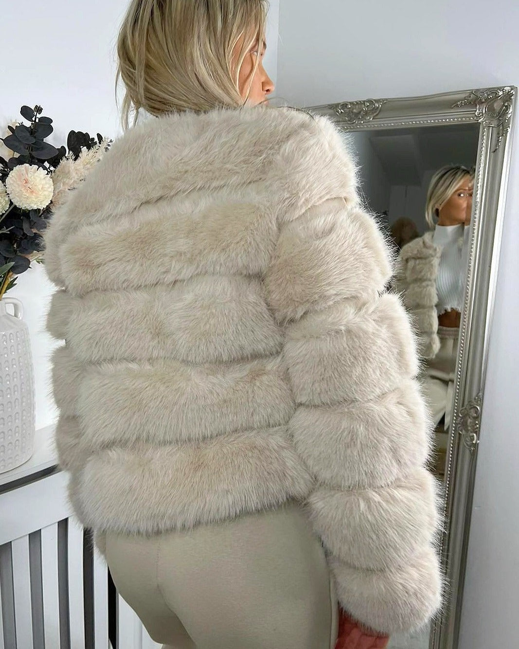 Pelted Faux Fur Jacket