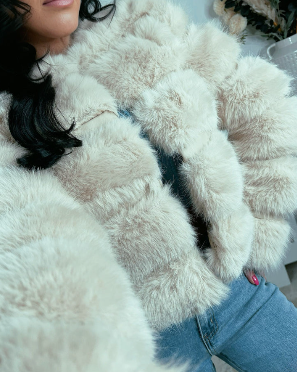 Pelted Faux Fur Jacket