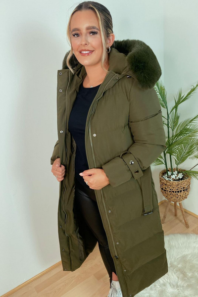 Khaki Everyday Longline Puffer