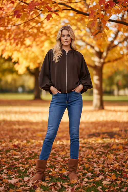 Autumn Editorial - Bubble Hem Windbreaker