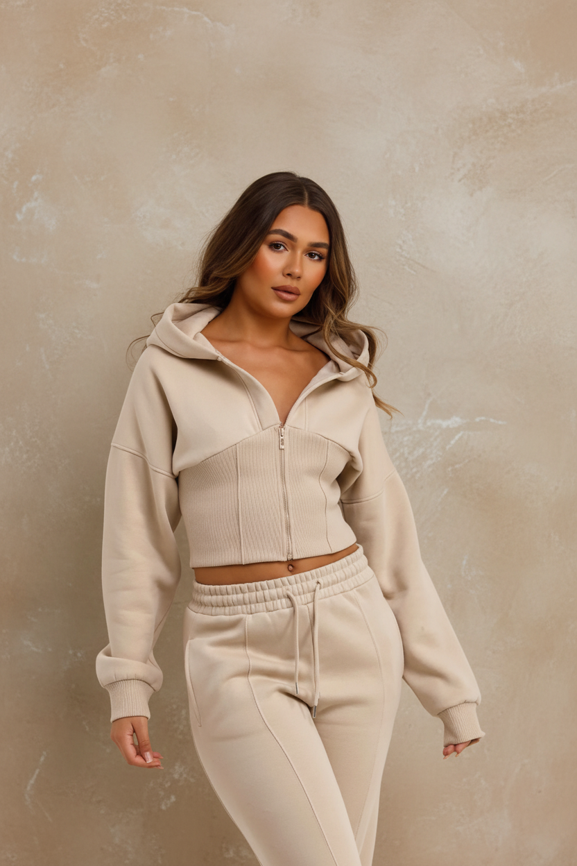 Beige Tracksuit — New Background