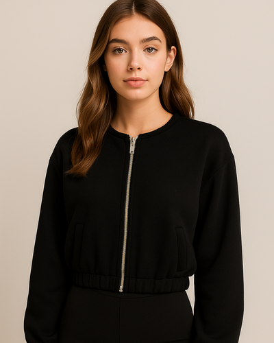 Cropped Bomber Jacket
