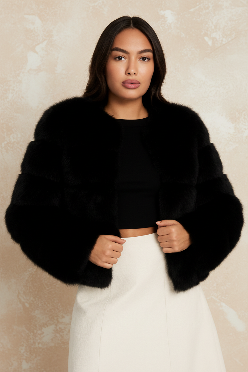Black Fur Jacket — New Background