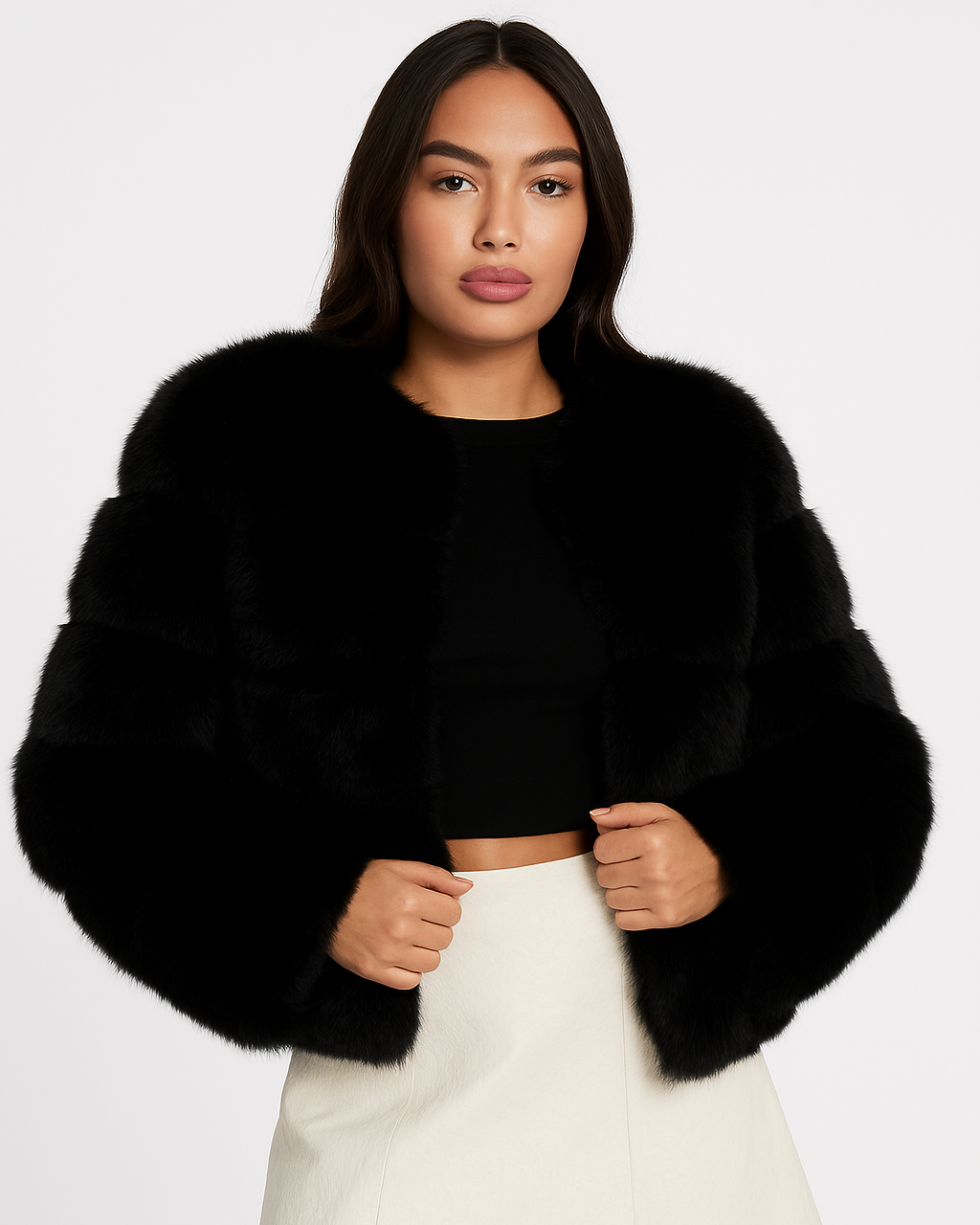 Pelted Faux Fur Jacket