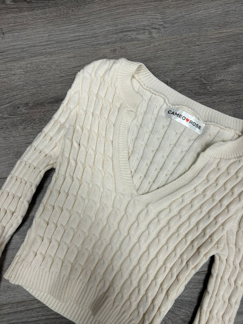 Cable Knit Cropped Jumper