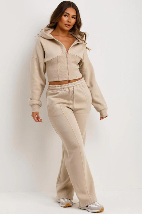 Corset-Style Zip Hoodie Co-Ord Set