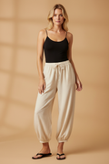 Cream Balloon Trousers - Studio Shoot