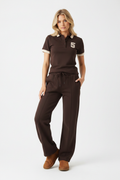 Dark Brown Co-ord Set on Model