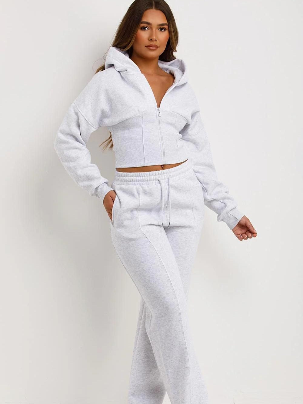 Corset-Style Zip Hoodie Co-Ord Set