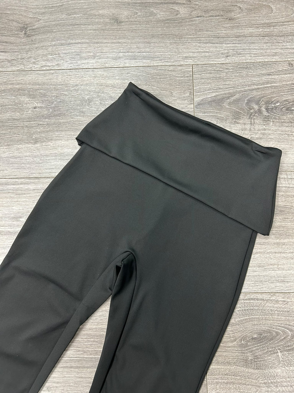 Folded Waist Flare Gym Leggings