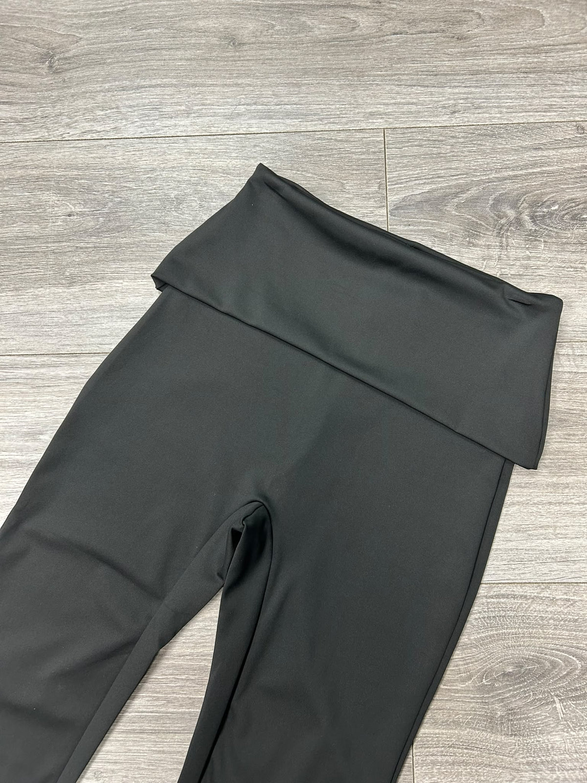 Folded Waist Flare Gym Leggings