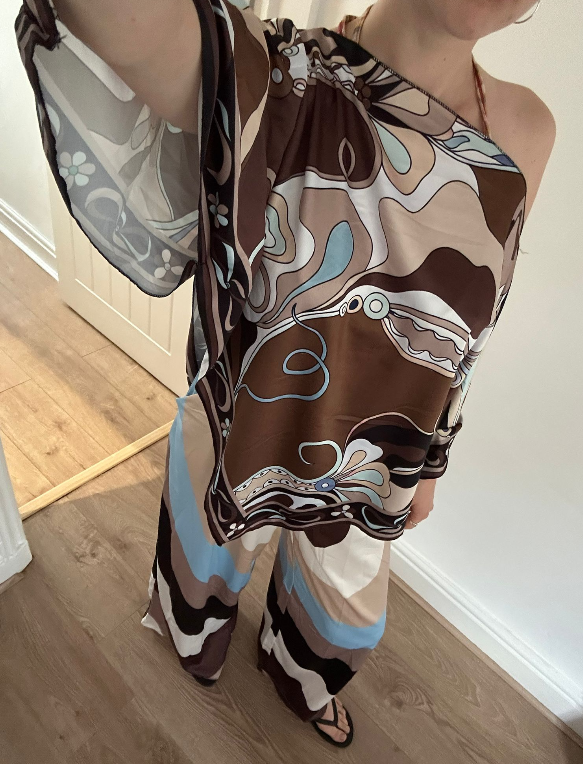 Cape Top and Trouser Set