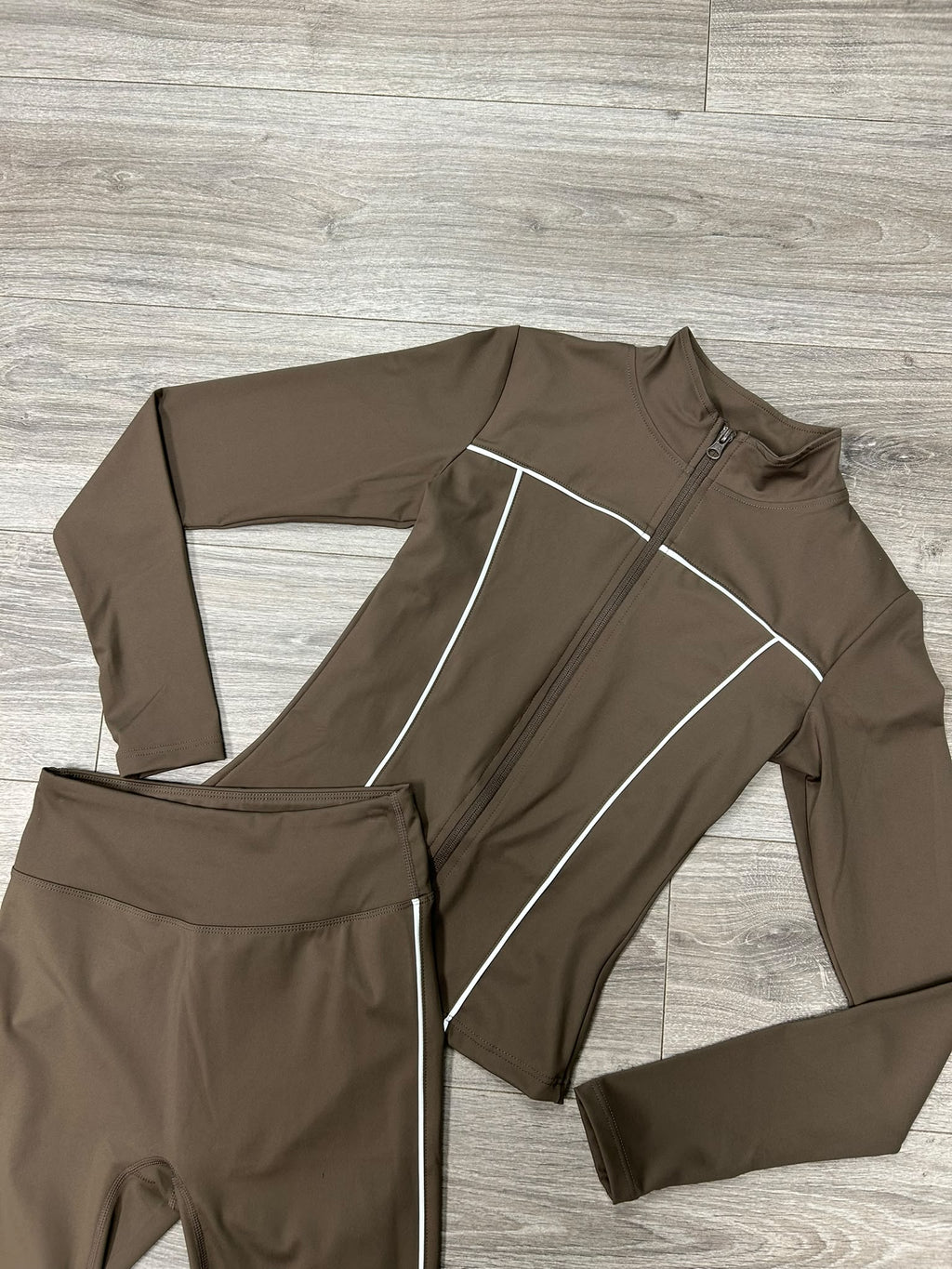 Long Sleeve Jacket and Legging Gym Set