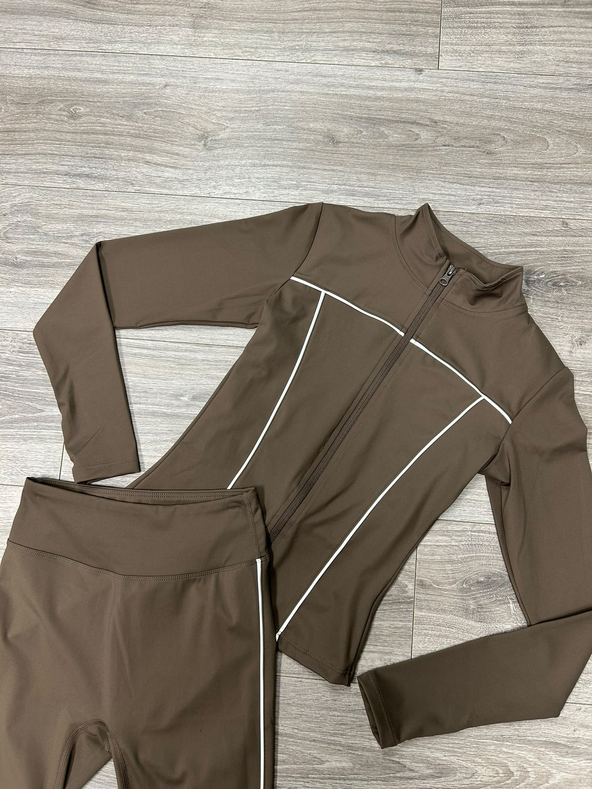 Long Sleeve Jacket and Legging Gym Set