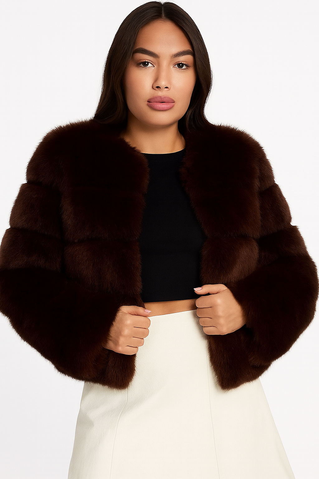 Pelted Faux Fur Jacket