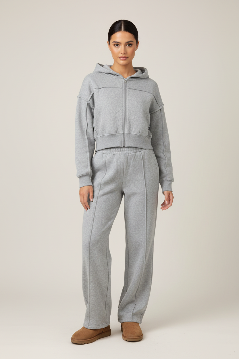 Plain studio image of the grey co-ord set