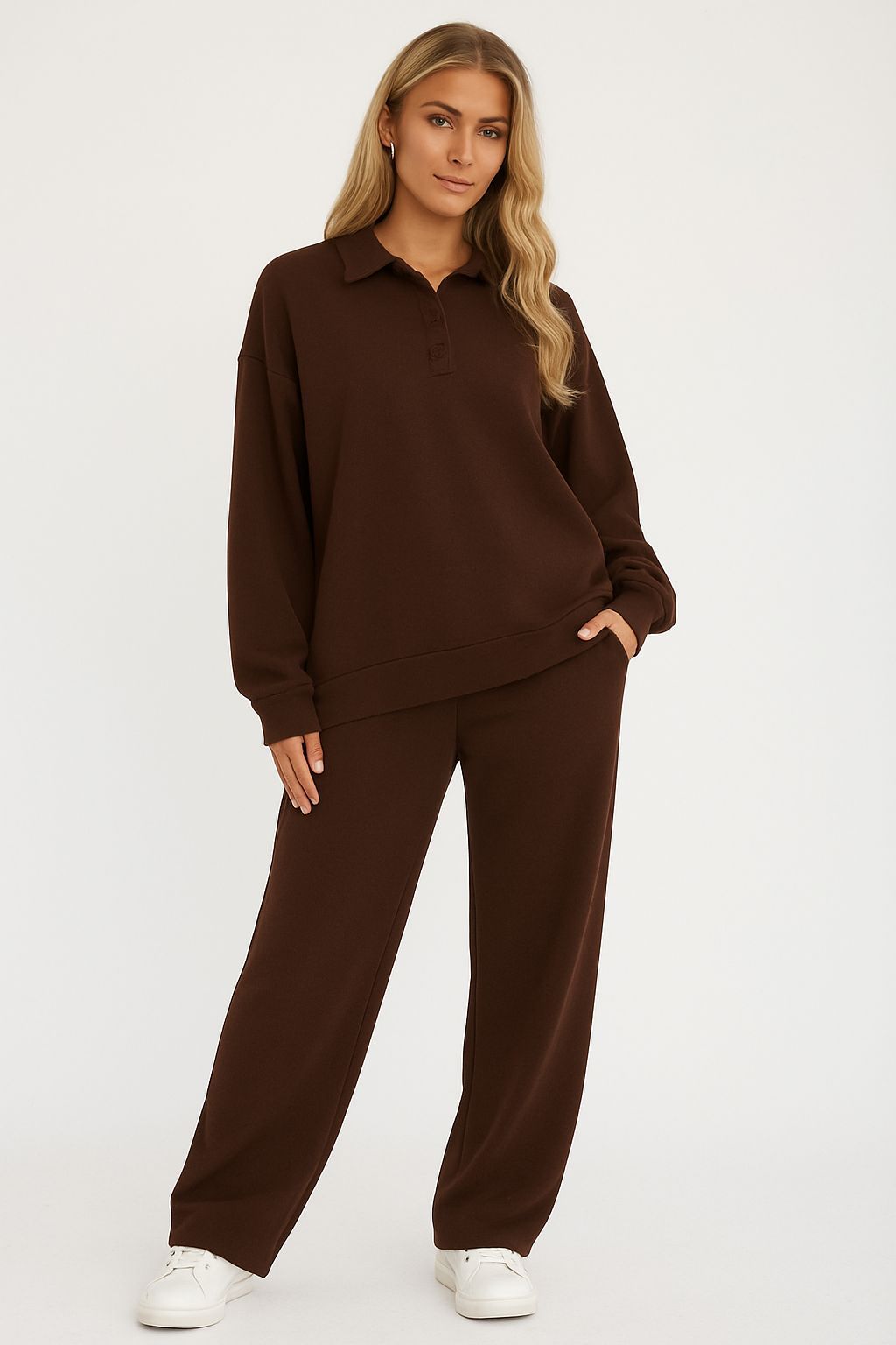 Polo Neck Sweater Tracksuit