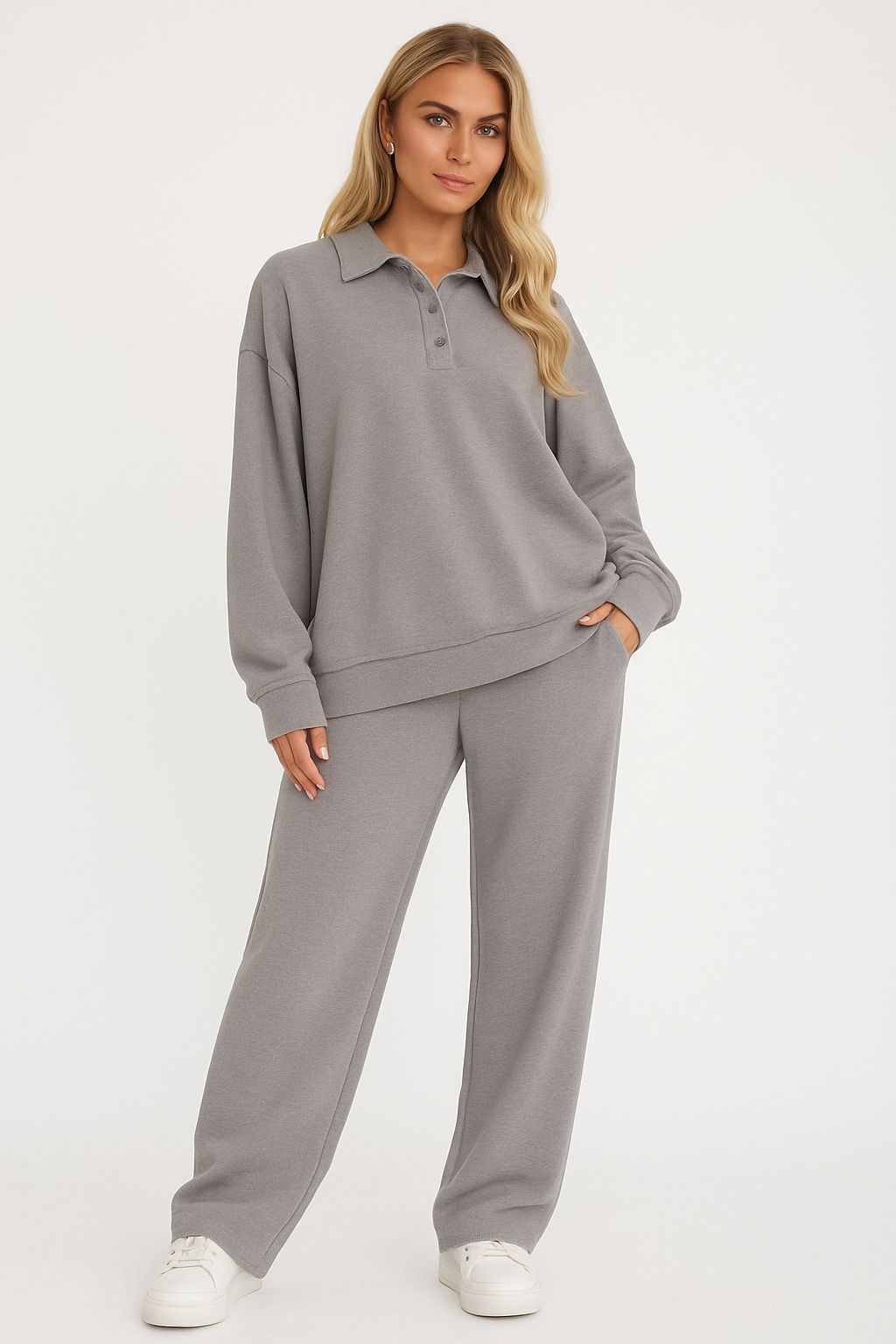Polo Neck Sweater Tracksuit