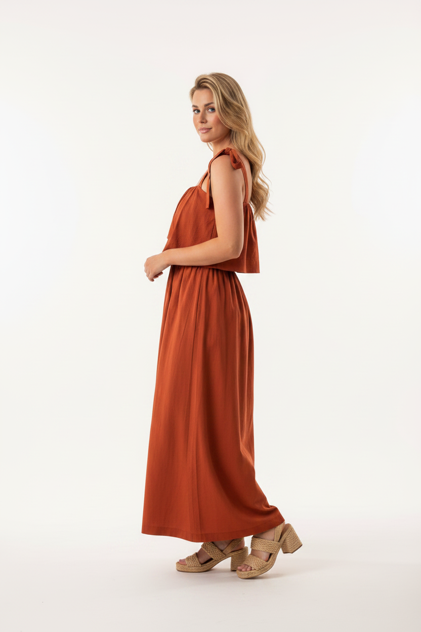 Rust Dress Side Profile