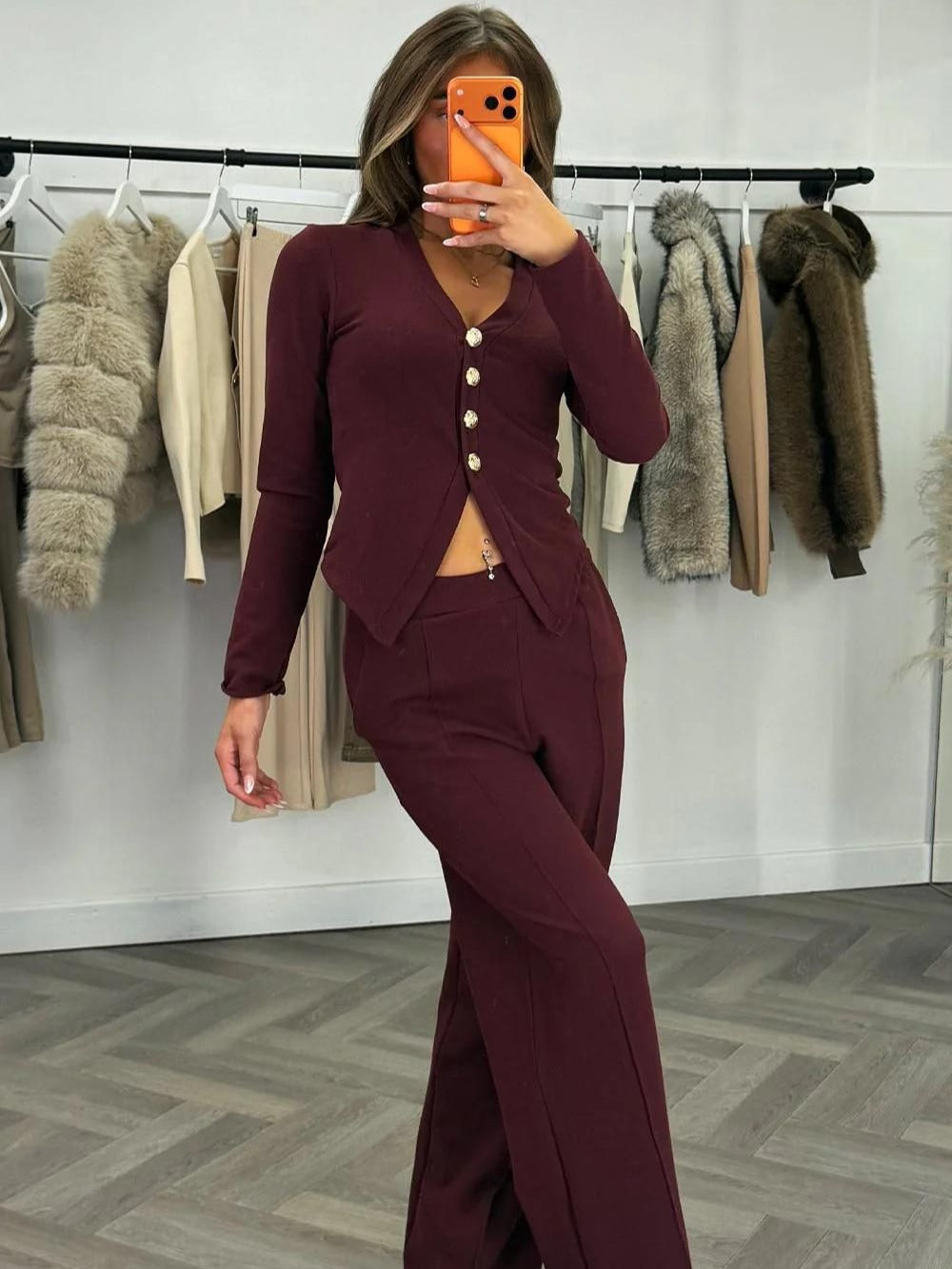 Button-Front Co-Ord Set